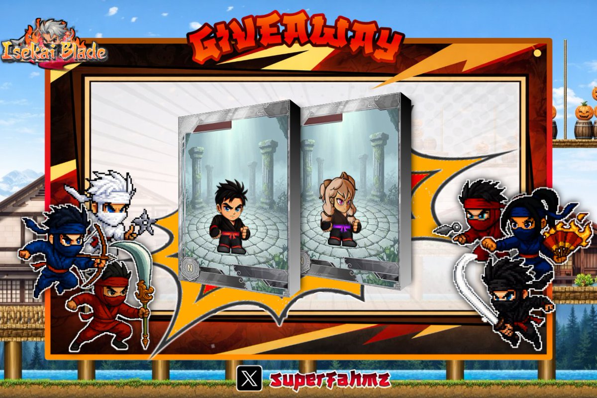 📢Give Away Isekai Blade⛩️ 

🎁 10 NFT Normal + 10 SEI
🏆 10 Winners

⛩️ How to Join❓
🔸Follow <a href="/isekaiblade/">Isekai Blade ⛩️</a>, <a href="/isekaibladeid/">Isekai Blade Indonesia</a> , <a href="/superfahmz/">superfahmz ⛩️🥷❤️</a>
🔸Like + Reetweet + Tag 1 Friend
🔸Send Address SEI EVM in this post
🔸Join Discord Official Isekai Blade discord.gg/ykv24AydxV

Only 3 Day