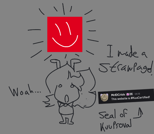 I made a strawpage!!! Very rough right now , as it's my first time designing a website, but it contains the basics (info, interests, ama and drawing blocks, all that...)
I even have my characters there if you wanna check them out

Link is in my bio and replies!!!