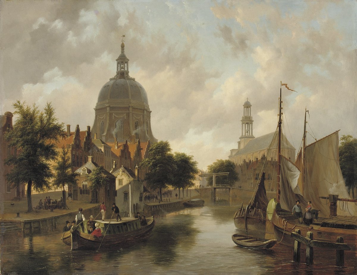 A capriccio view of Leiden
Bartholomeus van Hove, 1790 - 1880
