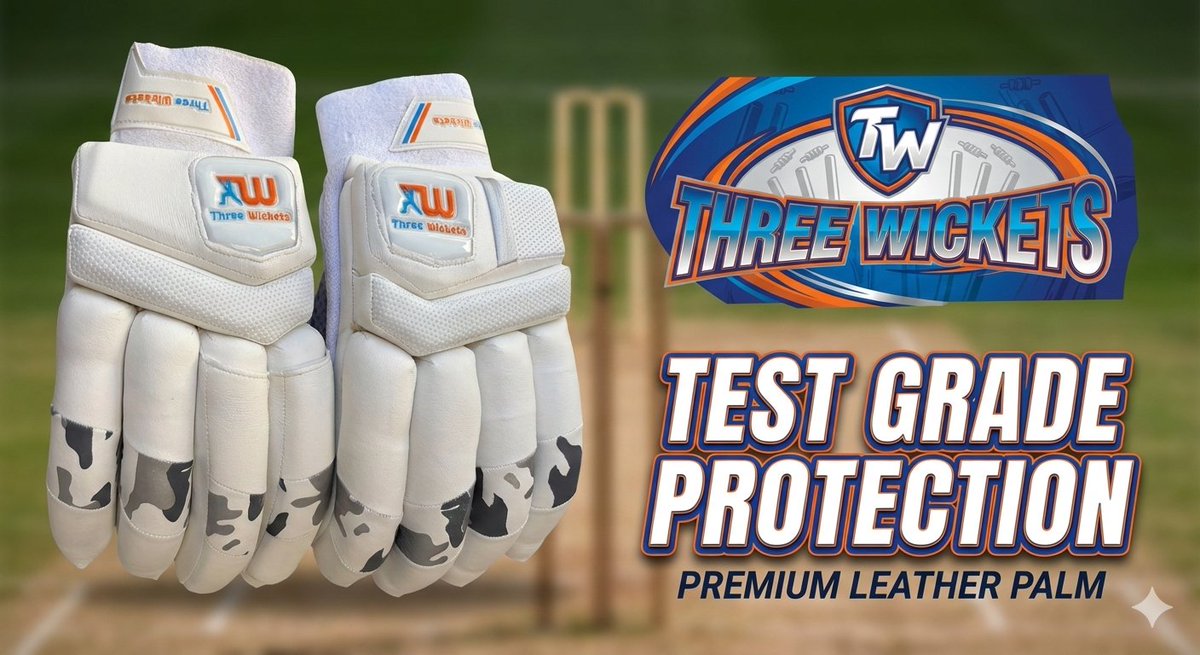 sgimport's tweet photo. Start focusing on the boundary. Three Wickets Test Grade batting gloves.
✅ Extra fiber protection on lead fingers
✅ Premium sheep leather palm for ultimate grip
Available now on eBay UK! 🇬🇧#BattingGloves #TestGrade #CricketEquipment https://t.co/MnFG0Ma6O1 #eBay via @eBay_UK https://t.co/17HCSkLnII