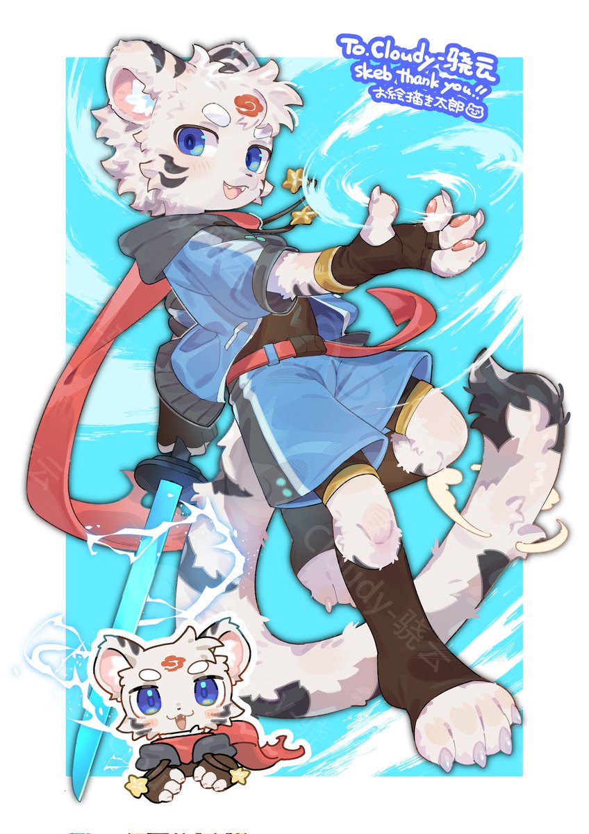 是来自mosa老师的香香稿子~居然在生日这天交这么美丽的稿，真的好幸福呜呜....

🎨: @ mosamosa_OC