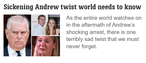 More from <a href="/newscomauHQ/">news.com.au</a>: 'Too late’: Andrew, Virginia Giuffre twist is truly devastating.
The "sickening Andrew twist" alert also on my phone. The twist? 15 yrs &amp; TWO DAYS AGO the NY Post showed AMW in the park with Epstein. The date doesn't coincide. #journalismmatters #DoBetter