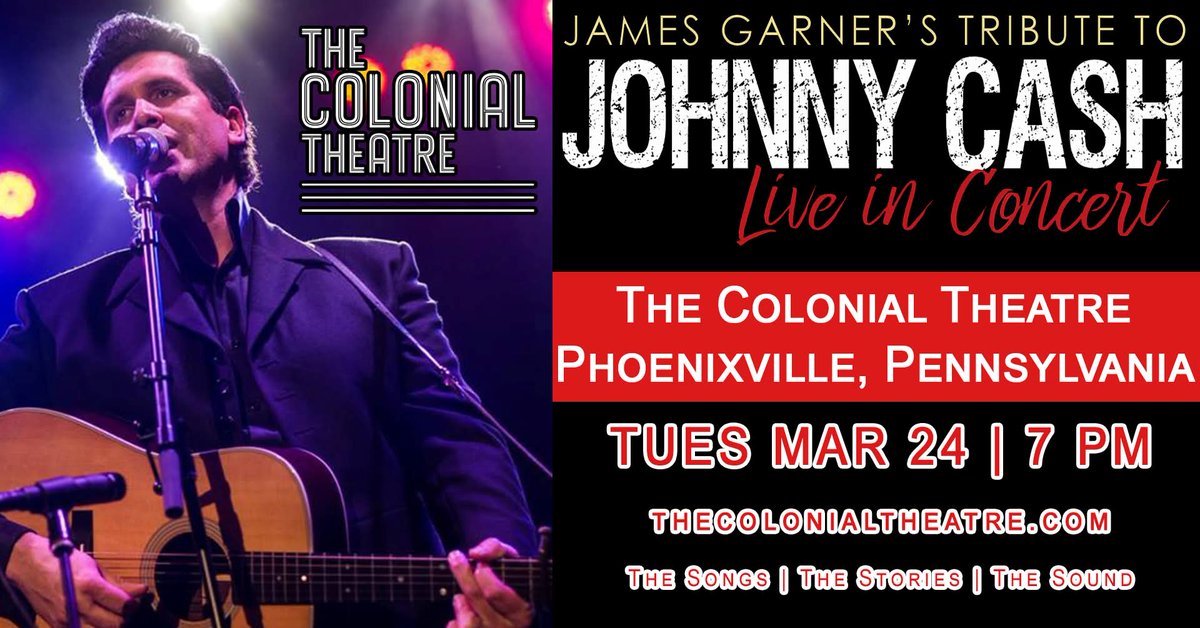 CashTribute's tweet photo. 📣 Celebrate the great Johnny Cash at The Colonial Theatre on March 24th! Get tickets 🎟  https://t.co/Ad6M9oUAkE https://t.co/vcgYrsWsCE