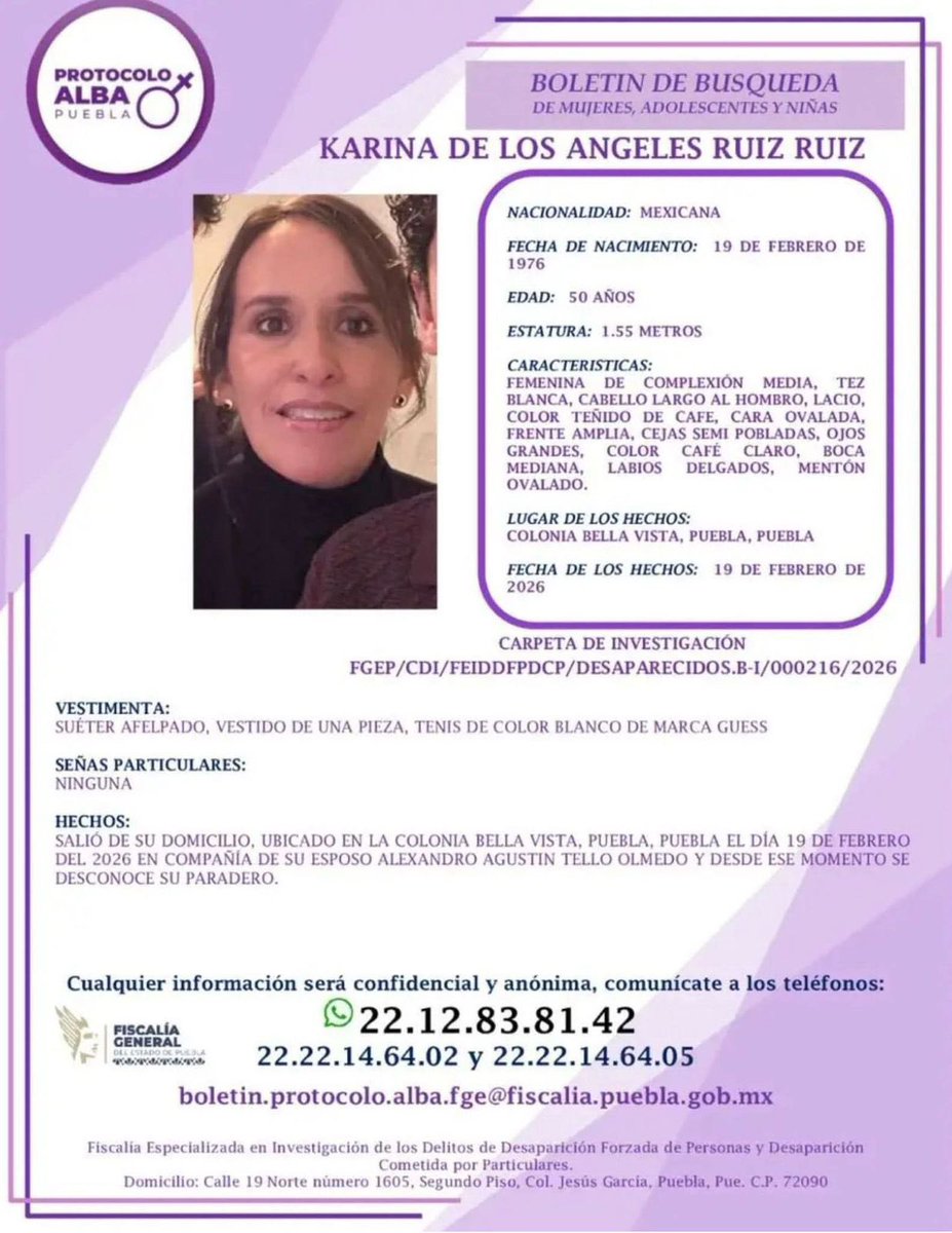 farodigitalpue's tweet photo. #ÚltimaHora 🚨 || La FGE de #Puebla confirmó el deceso de #Karina de Los Ángeles y #Alexandro Tello, la pareja desaparecida este 19 de febrero.
Ellos se encontraron con otra unidad con placas de #Tlaxcala y llegaron a esa entidad; posteriormente fueron hallados sin vida en #Chignahuapan.
#QDEP #Lamentable #Noticias