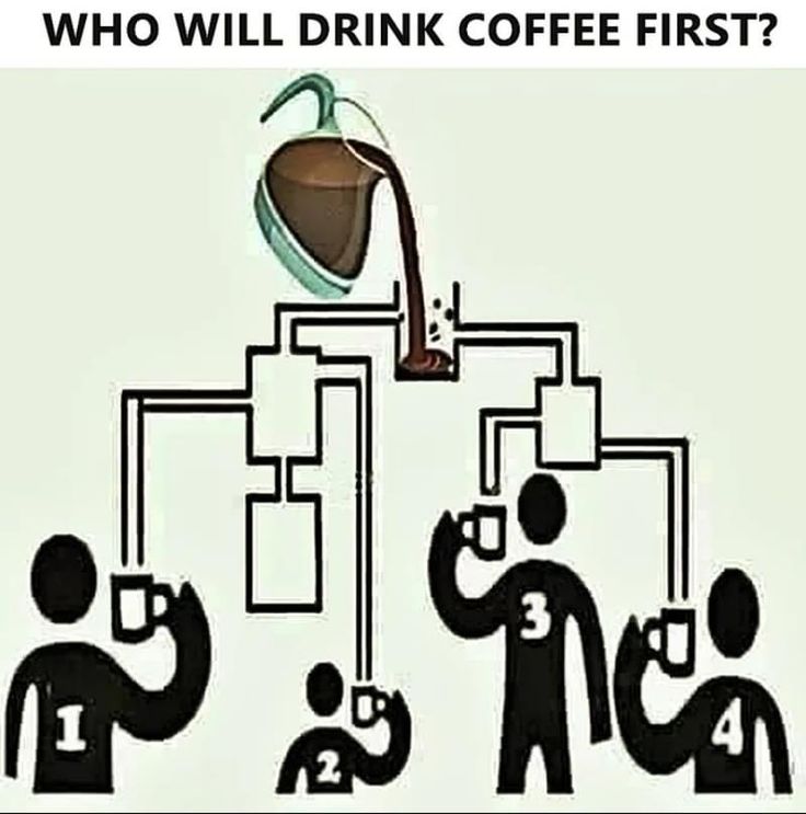 Who will drink coffee first?