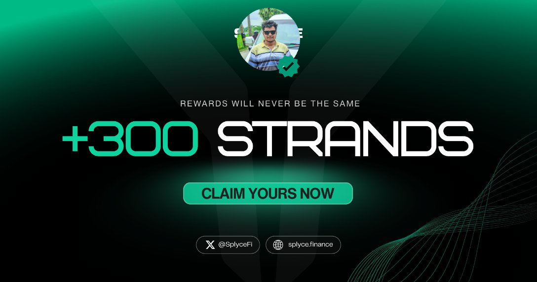 JoyLx8920's tweet photo. 300 Strands claimed. 

Real-world yield is coming to Solana with @SplyceFi 

Feels good to be early.

Your turn: https://t.co/gQtZYf8EVa https://t.co/IotYvQQnuN
