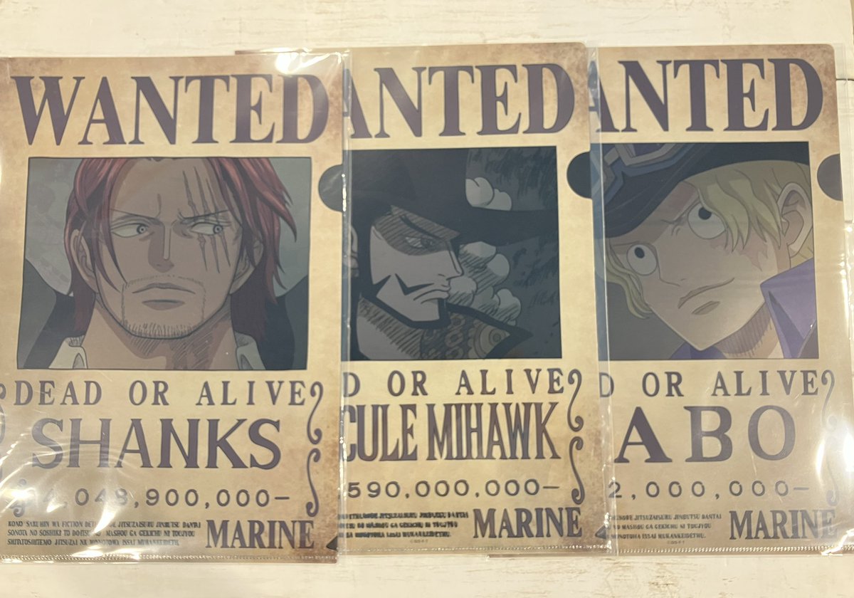 再入荷】 手配書トリックファイル vol.4/Vol.5 シャンクス/ミホーク