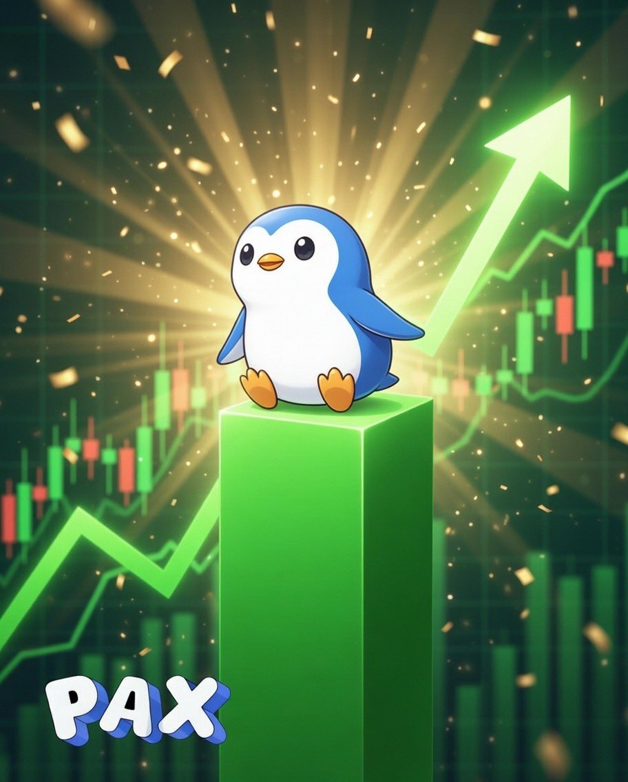 $PAX (Paxton Pengu) still sitting at tiny MC as mascot of Pudgy Penguins while Pudgy universe heats up 🐧🔥  

— following $PENGU Narrative, legends getting made rn  

INSANE multipliers could be made here. 💰
Don’t blink boys, hammer time incoming 🔨LFG  <a href="/paxonsol/">PAX</a> 💪