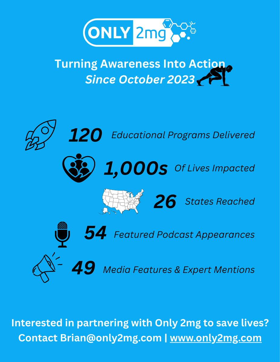 Only2mgInc's tweet photo. @elonmusk How about making donations to small non-profits that make a huge impact? 

These numbers (attachment) are by one person. A donation from @elonmusk could really expand our reach and help more people. 

#Only2mg #Fentanyl https://t.co/SXeGmIamhc