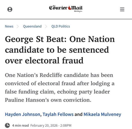 TonyShepherd4's tweet photo. Just letting you all know that Redcliffe One Nation candidate Simon Salloum has been found guilty of electoral fraud!
And I’m sure Pauline would hate it if this got out to the wider public!
Cr Toilet Paper Australia https://t.co/4oRZsVURio