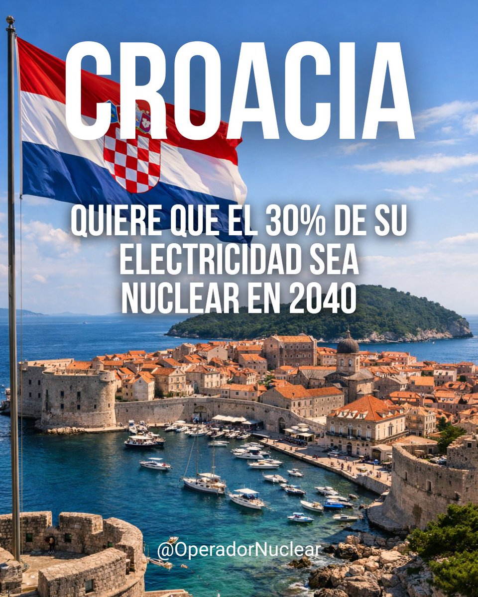 Durante años se repitió que el abandono nuclear era una tendencia irreversible en Europa. La realidad está poniendo en evidencia el discurso político a favor del cierre. Croacia 🇭🇷 acaba de presentar un proyecto de ley energético con un objetivo explícito: que en 2040 alrededor