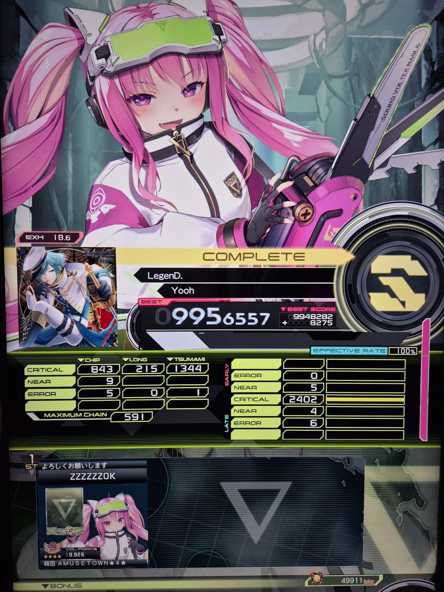 sdvx Übertreffen 995.1 LegenD. (赤) 995.6 X1GNUS 995.8 conflict