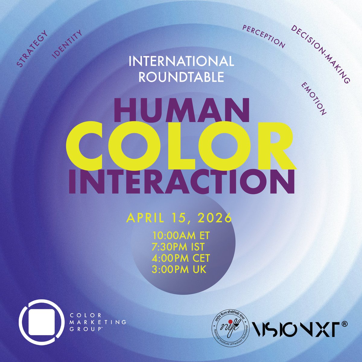 VisioNxt®, in collaboration with Color Marketing Group® USA, presents a forthcoming webinar series on the evolving role of colour. Stay tuned for what is about to unfold, registration details will follow.<a href="/TexMinIndia/">Ministry of Textiles</a> <a href="/ColorSells/">Color Marketing Group</a>