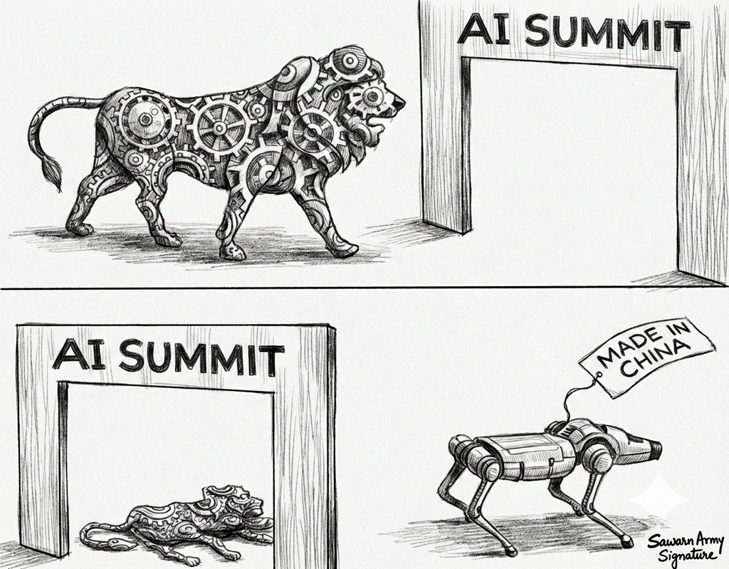 Bhairaviyogi's tweet image. Make In India? #Robodog #Galgotia #AISummit