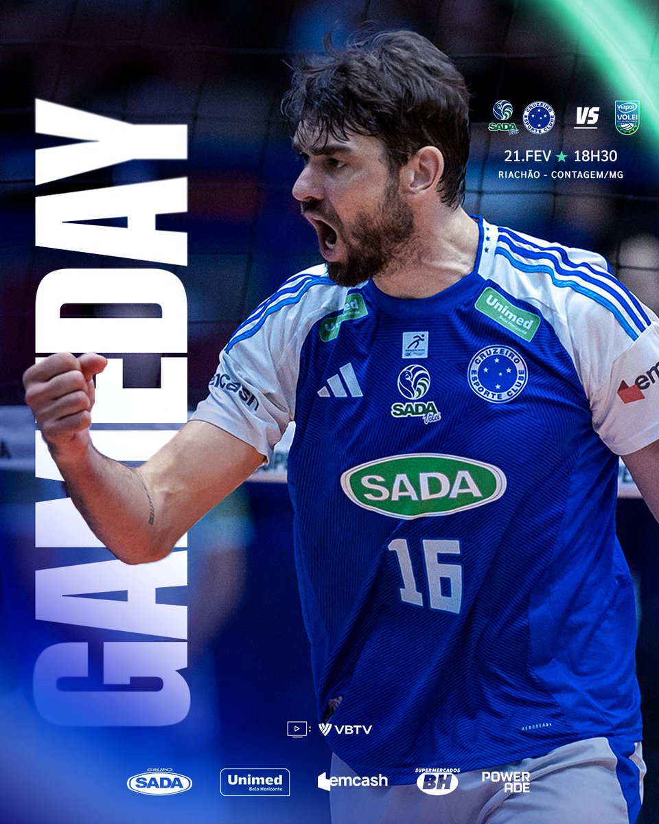 HOJE É DIA DE SADA CRUZEIRO!

🆚 Sada Cruzeiro x Viapol Vôlei São José
🗓 21/02
🕒 18h30
🏟 Riachão - Contagem/MG
📺 VBTV
🎟eventos.gofree.co/sadaxviapol