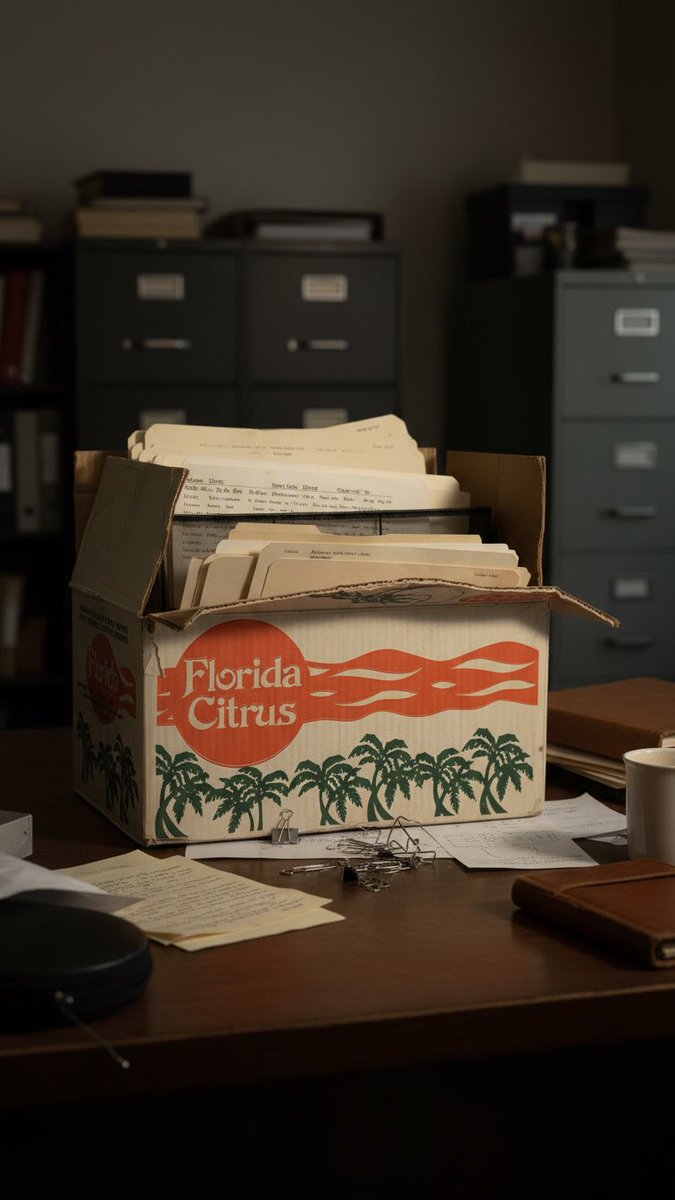 It all started here, in this old Florida citrus oranges box. Fred’s files, in fact his whole career was tucked away in this box for decades….until his Grandson Eddy put it all together to create “Confidence of The Mob”. 

Physical book available February 26th, kindle version
