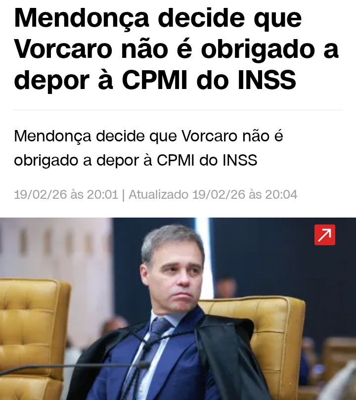 <a href="/TaisaAdv/">Tai ⚖️🪴📚🎨🚩🚩🚩</a> André Mendonça o ministro do STF terrivelmente Bolsonarista é um capo da extrema-direita Bolsonazista.
Blindou a quadrilha Bolsonaro em vários crimes. Agora foi novamente escaldou, para blindar a roubalheira da quadrilha Bolsonaro com o banco Master