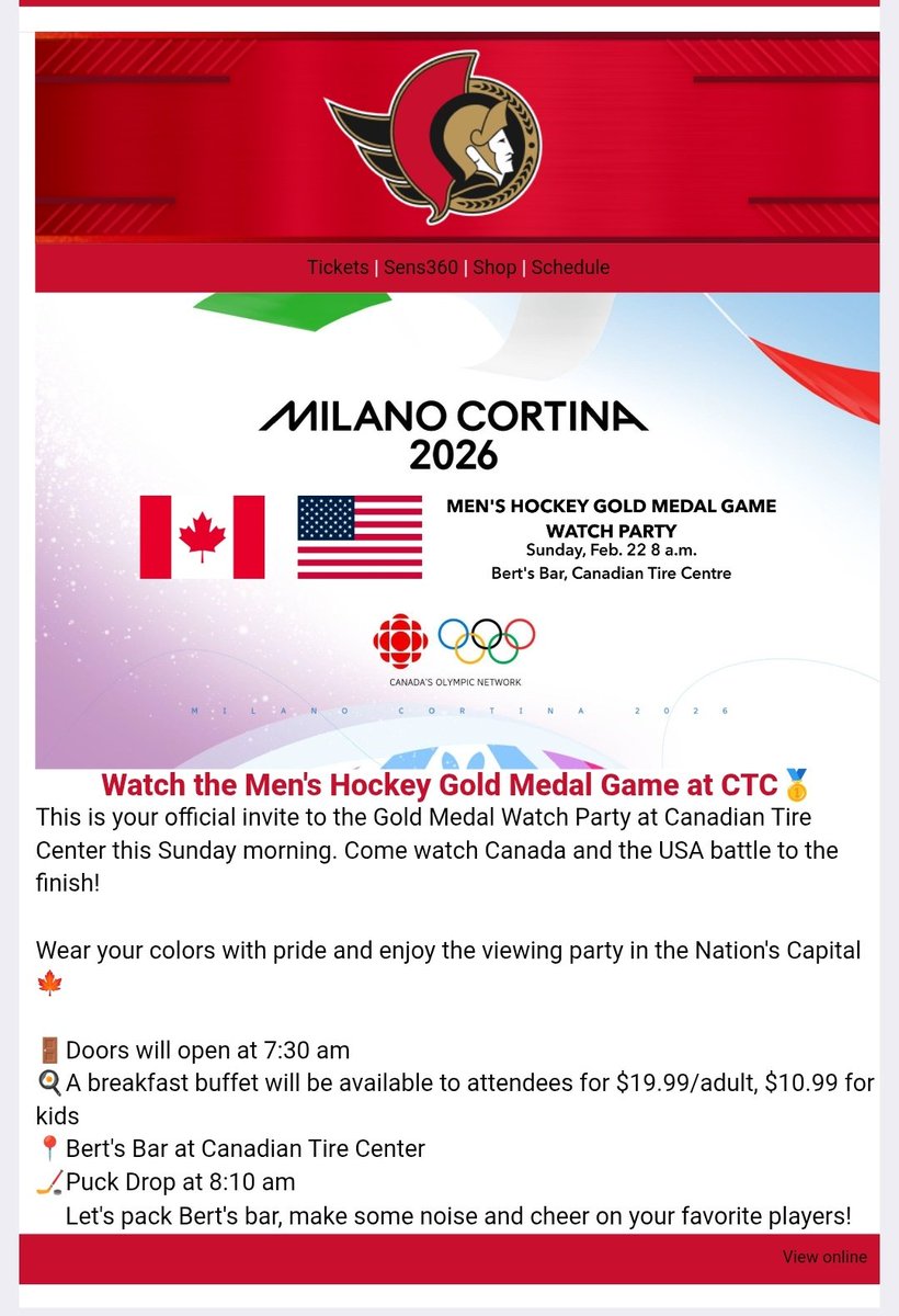 Gold medal men's hockey game Canada vs USA at the CTC! 

Details below 👇🏽 

GO CANADA GO!! 🇨🇦🏒