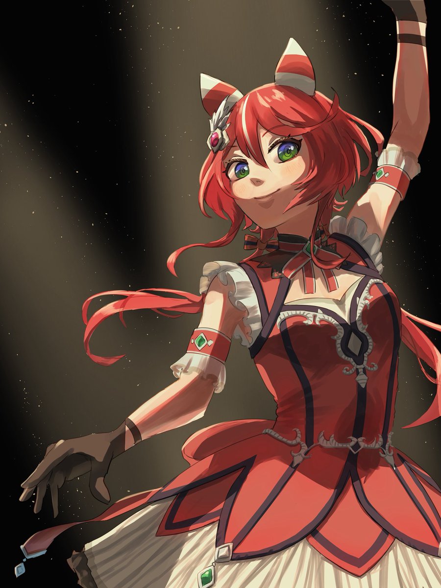 せっかくだから背景違いも。初めて描いたウインバリアシオンのリメイク