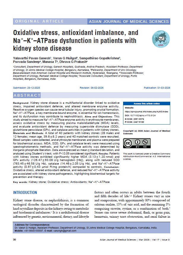 arun732003's tweet photo. #KidneyStoneDisease #OxidativeStress
#AntioxidantImbalance #NaKATPase
#RenalResearch #MolecularMechanisms
#ClinicalInsights #TranslationalMedicine
#Nephrology #EvidenceBasedResearch https://t.co/XzMp5VzTmq