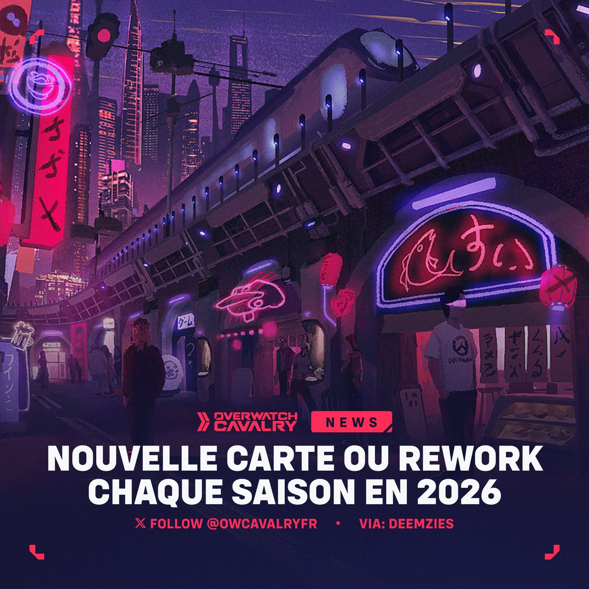 Nouvelles cartes et rework de cartes principales sur #Overwatch 🗺️

Alec Dawson a indiqué que l’équipe donnerait la priorité aux cartes principales cette année, avec chaque saison apportant soit une nouvelle carte, soit une refonte.