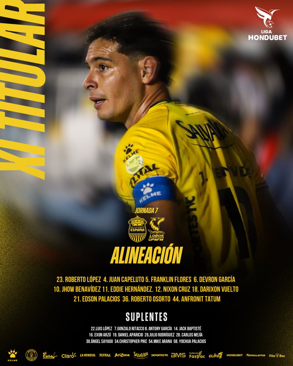 11 titular listo para empezar la jornada 7✔️🦉