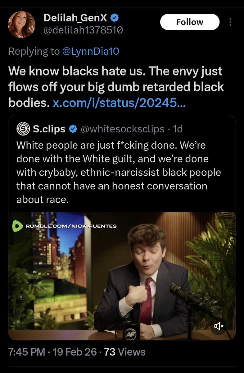 There is something really wrong with people on this app. This is during Black History Month, too. Seek help