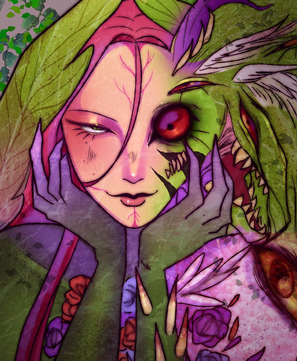 Just_Thai1's tweet image. RT @korysversion: Absolute Poison Ivy. Inspired by Junji Ito's Tomie.
#dctwt #absolutebatman #PoisonIvy