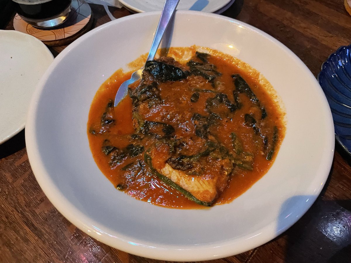 Sachiko_3535's tweet photo. 新宿にあるナイジェリア料理屋エソギエ🇳🇬

ナイジェリア料理を食べる機会はあまりないから貴重な体験。

ナイジェリア人店主が作っていて、美味しかった♩
#ナイジェリア料理 https://t.co/BTlLVWkvZq