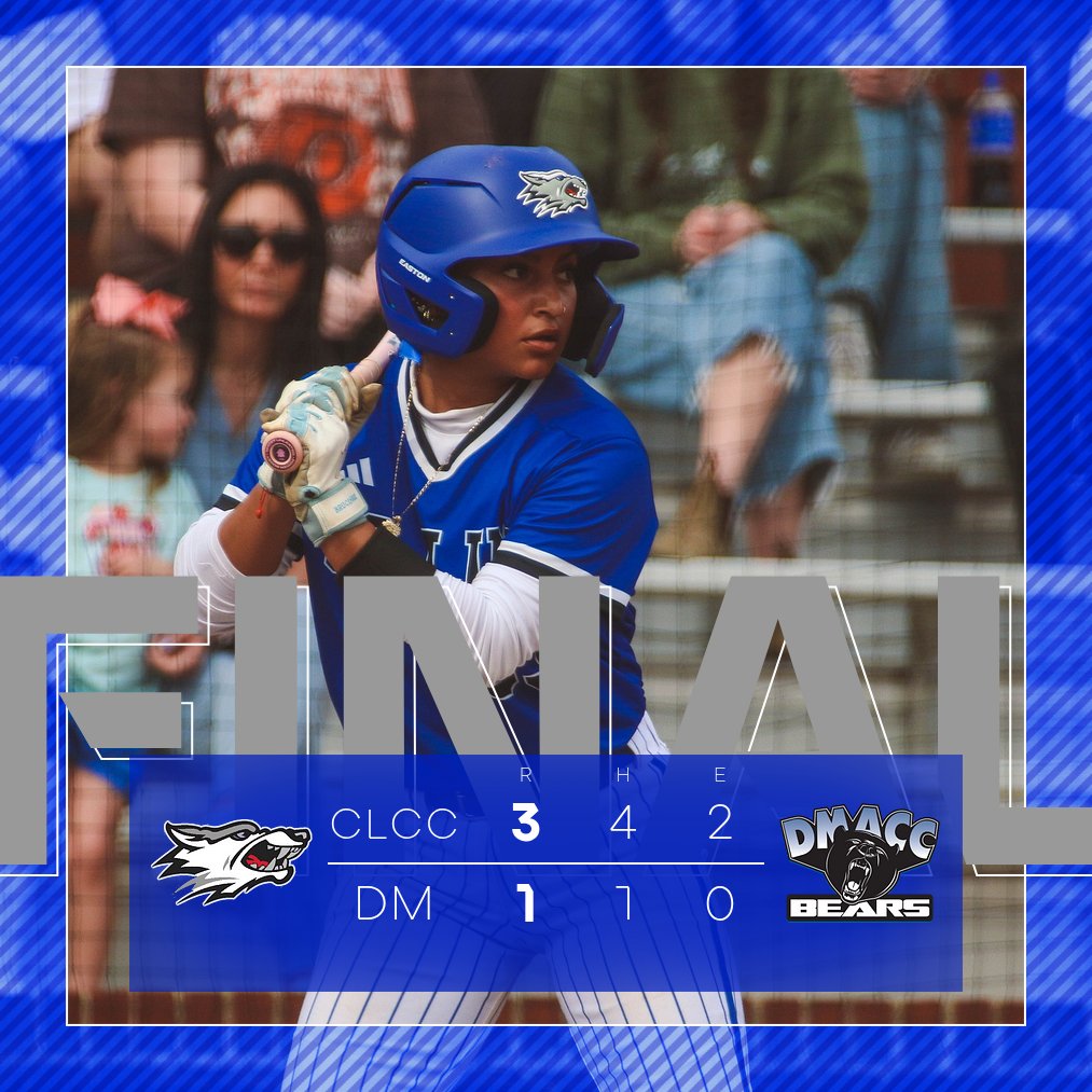 colinathletics's tweet photo. SB | Lady Wolves take the Top 5 matchup against DMACC! Ayari VanBlaircom hits a two-run home run in the sixth while Addison Lindley gets an RBI in the seventh and picks up the complete game win! Lady Wolves back in action with two games tomorrow! https://t.co/vKrA1AGcdD
