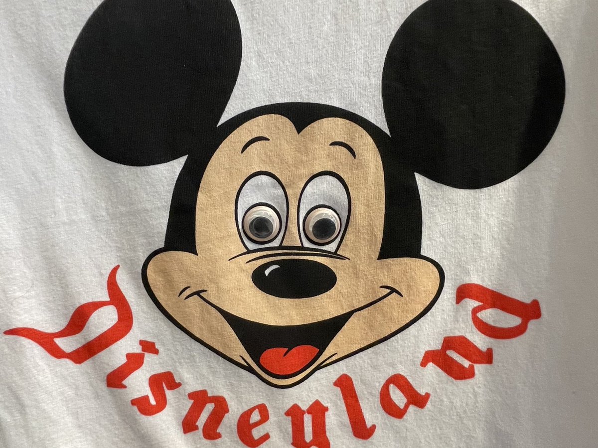 カリフォルニアのディズニーで、公式にパチもんTシャツ売ってんのかと