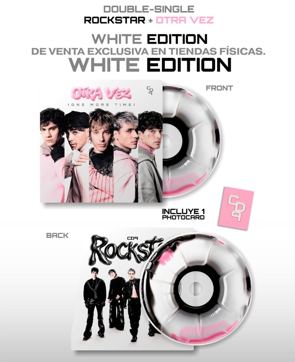 WHITE EDITION de venta exclusiva en tienda física
• CD físico con 2 canciones:

ROCKSTAR

Otra Vez (One More Time)

• Arte oficial del comeback

• Dual Photocard coleccionable oficial

Cada CD incluye 1 de las 6 dual photocards exclusivas de estas dos ediciones
<a href="/alannavarro/">Alan Navarro</a>