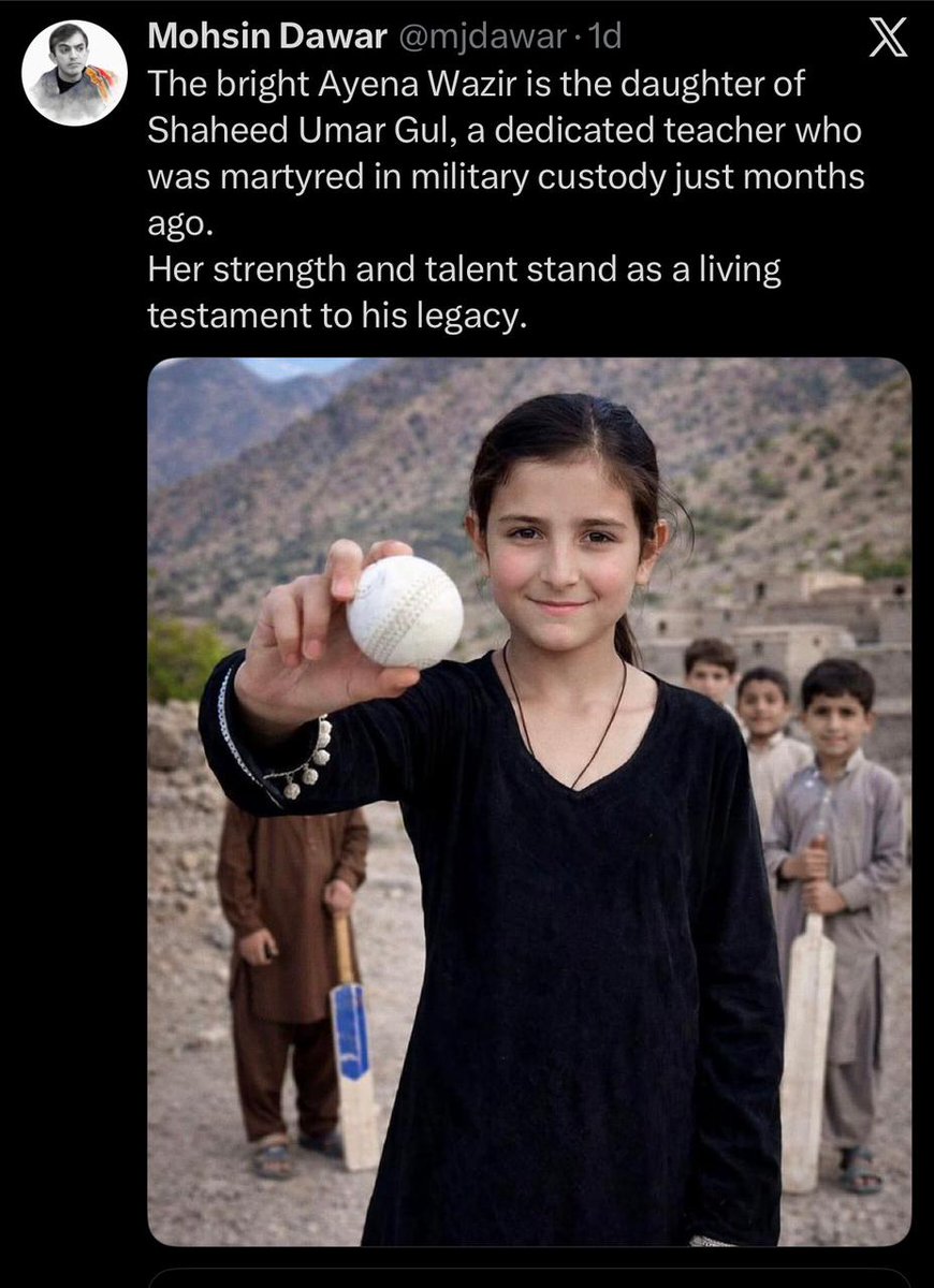 EPropoganda1's tweet photo. فوج کیخلاف بیانیہ بنانے والے سوشل میڈیا اکاونٹس محسن داوڑ افغانی اکاونٹس ملکر ک��سے فوج اور ایجنسیوں کو ٹارگٹ کرتے ہیں ملاحظہ کریں

وزیرستان سے ایک چھوٹی بچی کی باولنگ کروانے کی وڈیو وائرل ہوتی ہے اس بچی کے ایکشن کو اس قدر پزیرائی ملتی ہے کہ وہ راتوں رات پوری دنیا میں وائرل ہوجاتی ہے

وڈیو وائرل ہوتی دیکھ کر محسن داوڑ اس بچی کے والد کے قتل کو پاک فوج سیکیورٹی اداروں پر ڈالتے ہوئے الزام لگا دیتے ہیں

اس الزام لگانے کے ٹھیک 1 دن بعد آئینہ وزیر نامی بچی کی وڈیو بنا کر وائرل کرنے والے لڑکے کو طالبان اغوا کرلیتے ہیں اور وڈیو بنانے وائرل کرنے کے جرم میں معافی کی اعترافی وڈیو بنواتے ہیں

اگر طالبان وڈیو بنا کر وائرل نہ کرتے تو ریاست مخالف ان اکاونٹس بشمول محسن داوڑ نے لڑکے کی گمشدگی کا الزام بھی اداروں پر لگا دینا تھا

اس سے ثابت ہوتا ہے کہ سیاسی دہشتگردی کا اثرو رسوخ قبائلی علاقوں میں کس قدر گہرا ہے
جس بچی کی وڈیو بنا کر وائرل کرنے والے سے طالبانوں کو اس قدر مسئلہ پیدا ہوگیا کہ اس کو اغوا کرلیا

کیا بچی کے والد سے طالبانوں کو مسئلہ نہیں ہوا ہوگا ؟ جبکہ وہ ایک استاد تھے اور ممکنہ طور پر انہوں نے بچیوں کو پڑھانے کی کوشش کی ہونی ہے جس پر انہیں طالبانوں نے قتل کردیا تھا
