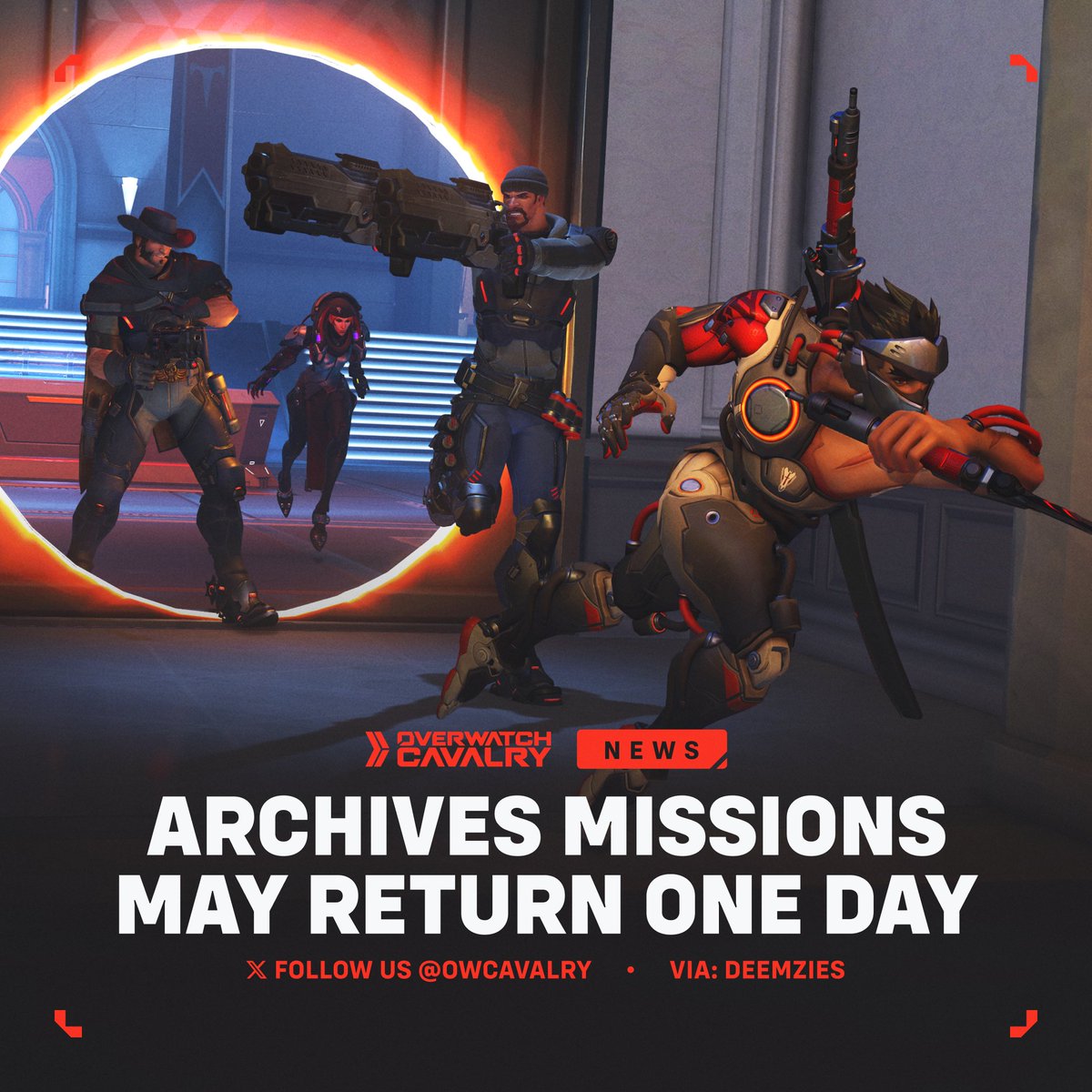 OWCavalry's tweet image. Archives Missions May Return in #Overwatch 📂

Alec Dawson says the team has discussed it, and if community sentiment is strong and the mode works in the upgraded engine, a limited-time return is possible.