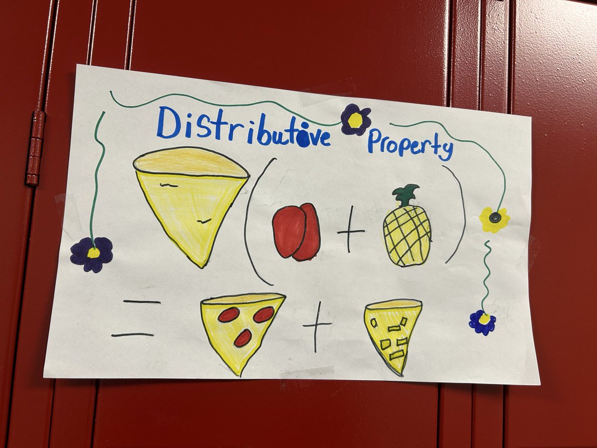 Texas_Aggie_00's tweet photo. 6th grade math students @goodsongms created posters to represent the distributive property. So creative! π #PRIDEinEveryStep π»β€οΈπ©Ά https://t.co/aRqH8UW9H0