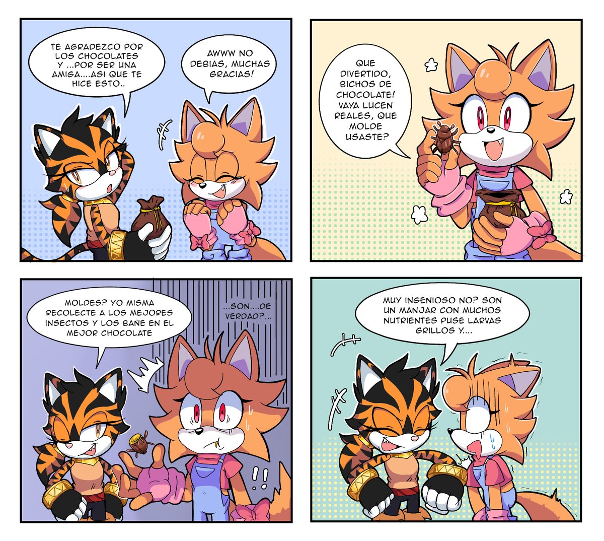 Un regalo atrasado para <a href="/lacuevaderattah/">Rattosah 🐀🇦🇷</a> , otra situación más con la salvaje tigresa xD .

#sonicfc #sonicfanart