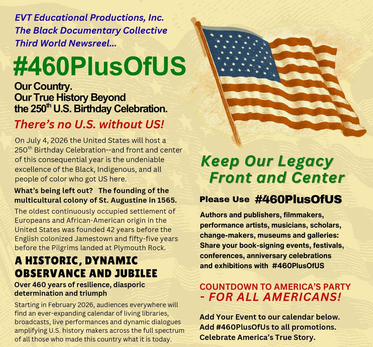 newyorkbob's tweet photo. Announcing #460PlusofUS
As we celebrate #America250, we want to make sure 460-plus years of contributions from African, indigenous and other people of color in what evolved into the U.S. aren’t forgotten or whitewashed. 
There is no U.S. without all of US. https://t.co/dyX8ibkMrY https://t.co/bvFkoHqLoo