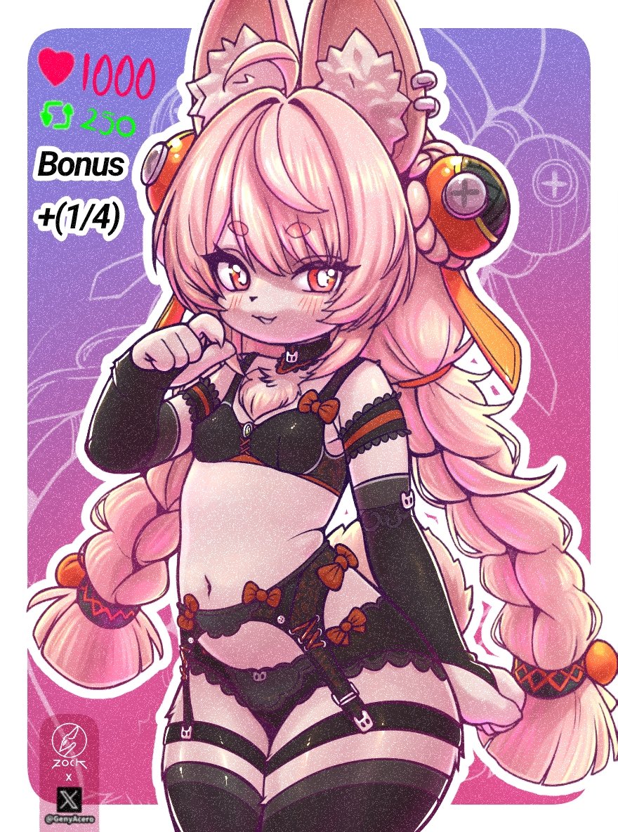 Another drawing of our favorite bunny Zhao (⁠つ⁠✧⁠/ω⁠/✧⁠)⁠つ🩷🔥

Will it be possible to remove her Zhao panties? 🐇🩷♻️
?🤔😏🥵

Collaboration :
(LineArt): <a href="/GenyAcero/">Geny Acero 🩵 open Commissions MD</a> ✍️
 (Colored): <a href="/Feather_Ban/">Zock 🔞</a> 🎨

#Zhao #자오
 #zzzero #ゼンゼロ 
#ZenlessZoneZeroFanart