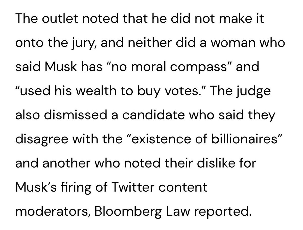 “I believe it would be to the benefit of the human race for Mr. Musk to be sent to prison” lmfao