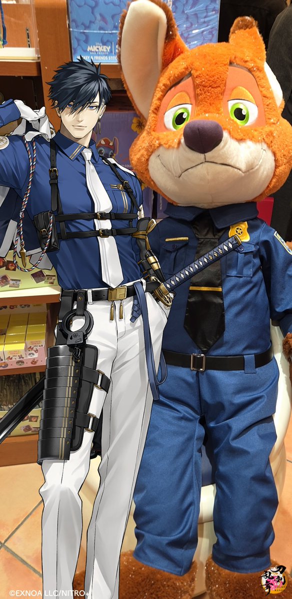 警察官ニックと二筋樋さん👮🏻