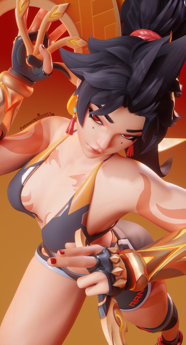 weinvely's tweet image. quick anran render
Model @dzooworks 
#Overwatch2