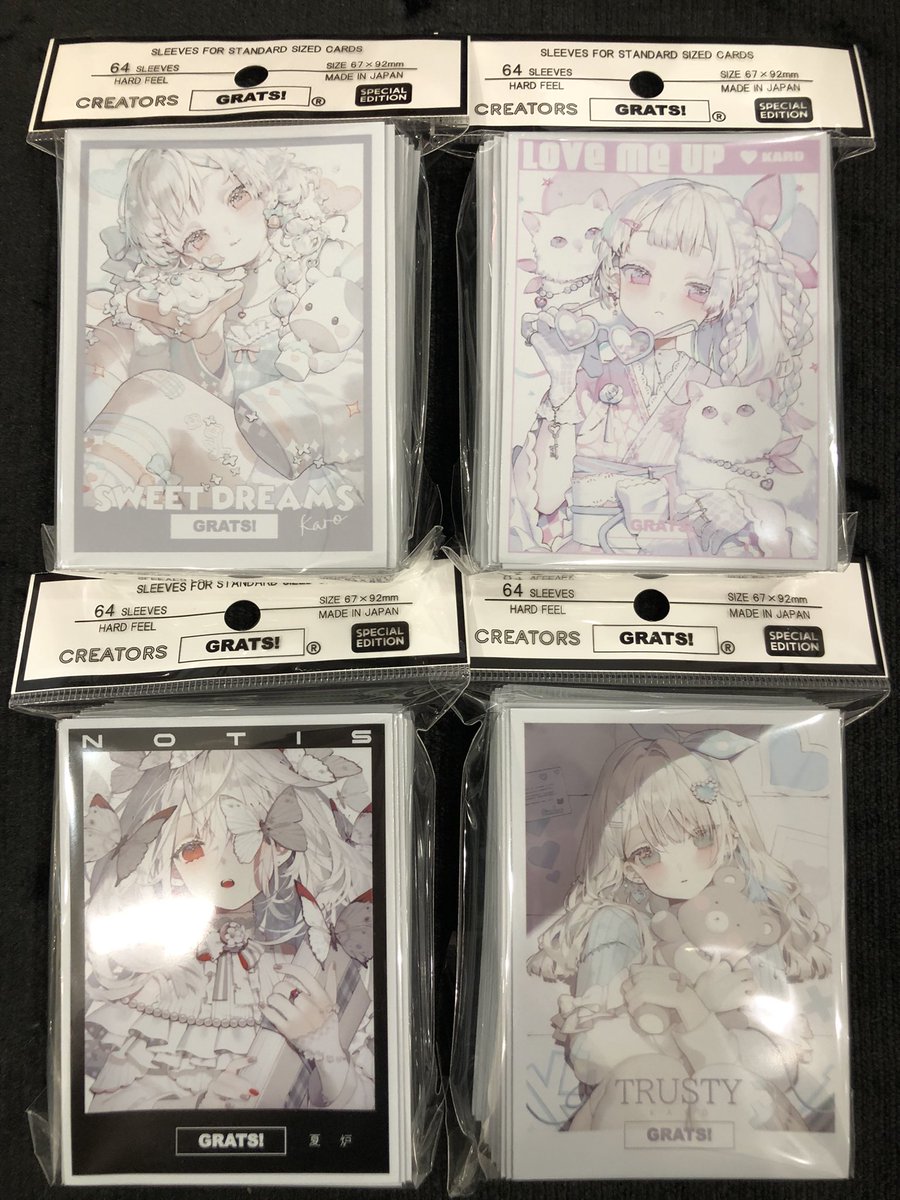 入荷情報】 #GRATS 新作スリーブ4️⃣種が入荷しました‼️ 本日より