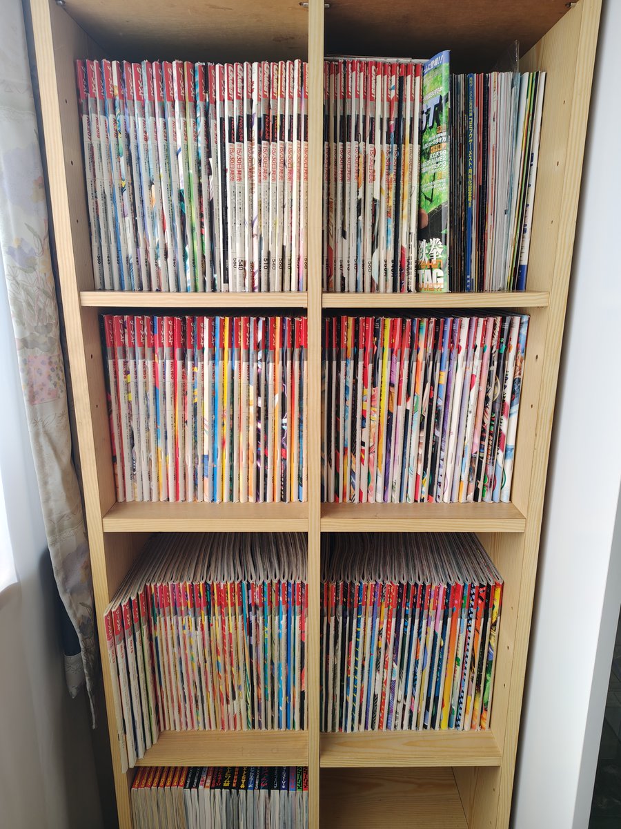 #ゲーメスト
20年位箱詰めにしてあった手持ちのゲーメストを棚に移した。　
1993年以降の本誌は全てあると思う。