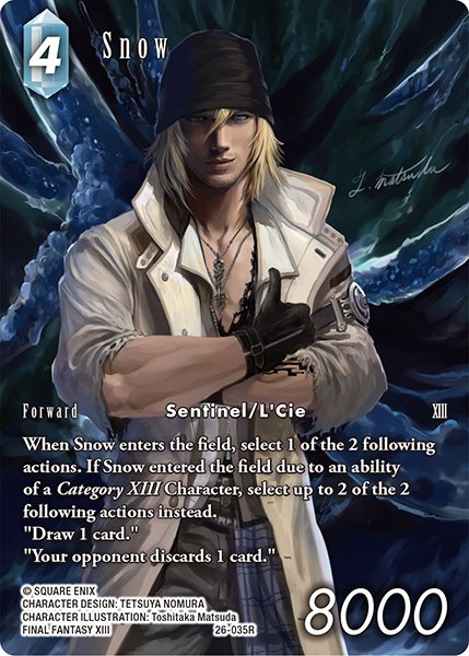 FFTCG マリア　松田俊孝　サイン入り 昨日紹介したスノウは松田俊孝さんの描き下ろしなのですが、これは深淵