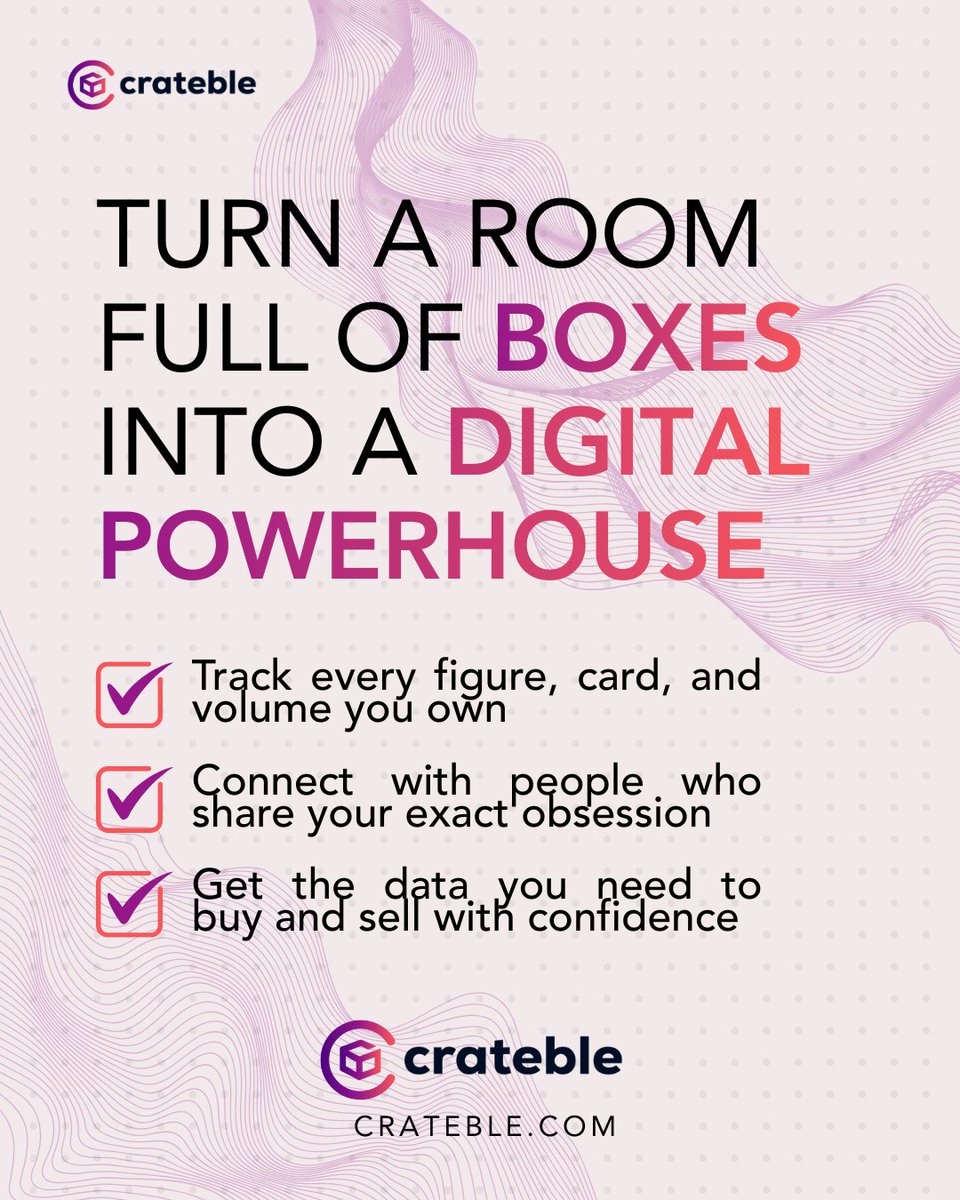crateble's tweet photo. Your room full of boxes is either an asset…
or chaos.
Most collectors are still using spreadsheets, notes, or memory.

Crateble turns your collection into a digital inventory with real data and real confidence.

If you collect seriously, manage it seriously.

#Collectors #CollectionManagement