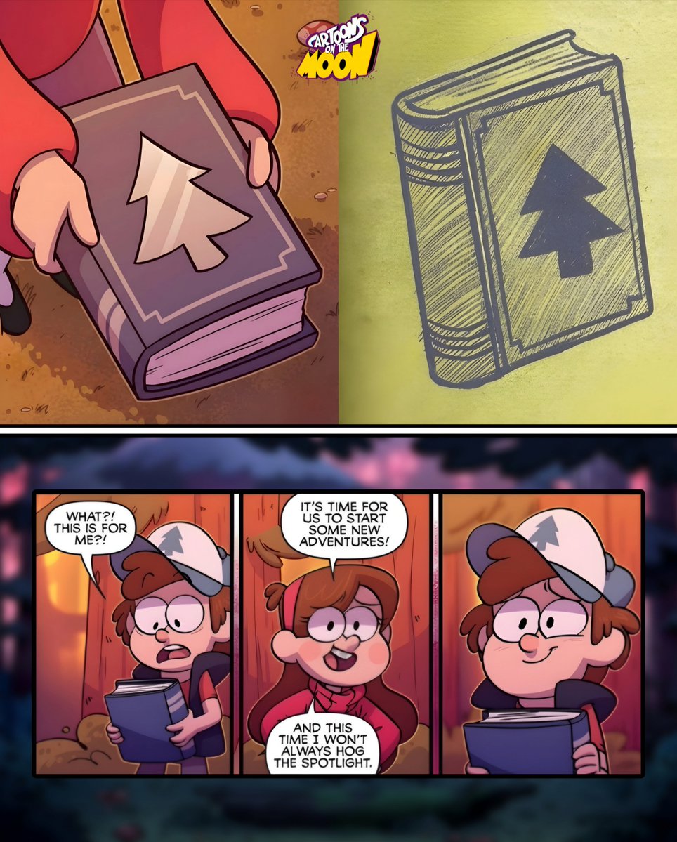Un dato animado hasta Beyond The Spider-Verse. Día 209:

En Gravity Falls, existe un libro que no hemos leído: El diario de Dipper.

Mabel se lo regaló después del Raromagedón para que escriba sus propios misterios. De hecho, es la última plática conocida de los gemelos Pines.