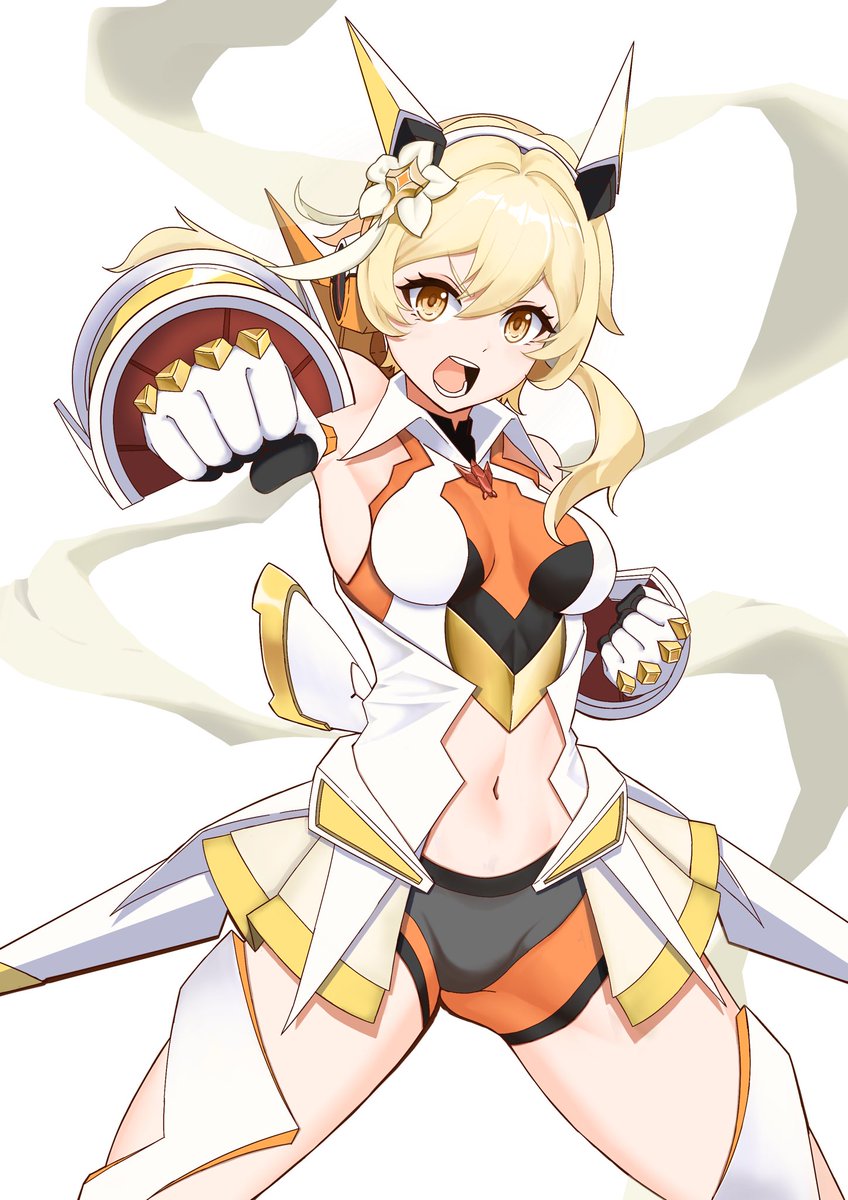 HDum777's tweet photo. Lumine wears gungnir! #Genshinlmpact #symphogear #原神 #シンフォギア https://t.co/Cb2WQUveOv