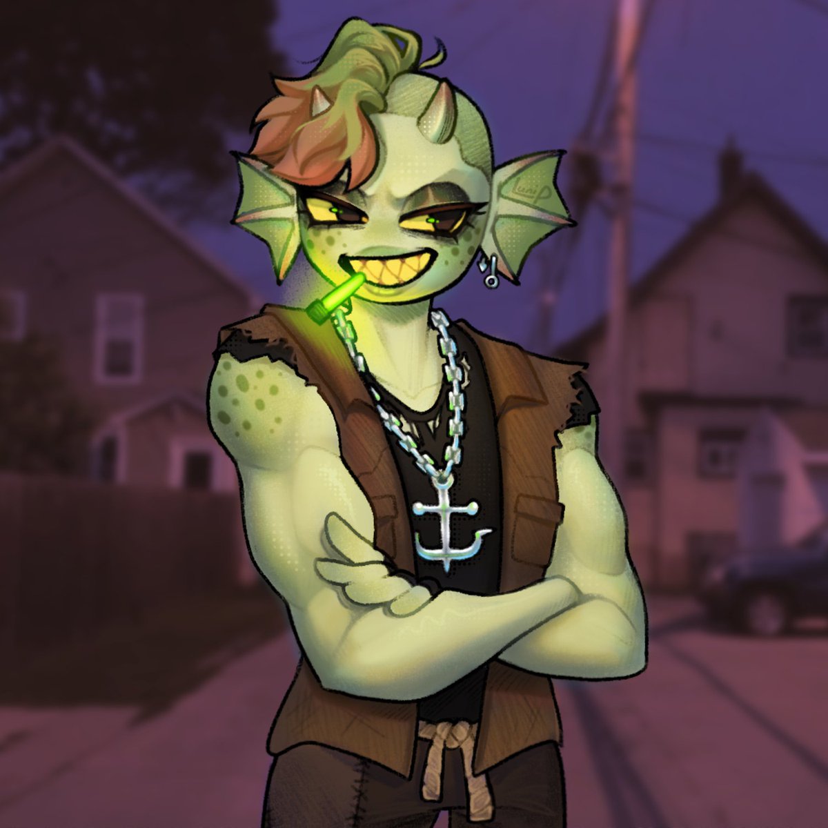 llLunip's tweet photo. Haslfbody art commission. I love drawing cool unique characters so this was fun. And no, shes not related to undyne (apparently) #art @digitalart https://t.co/4TRub9wkjz