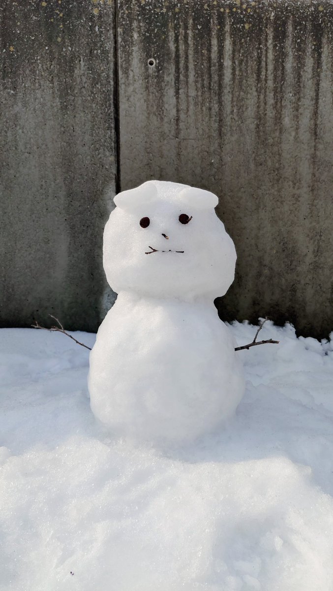 雪だるまちゃん発見⛄️ かわいい～🩷 ずっと溶けないで😭