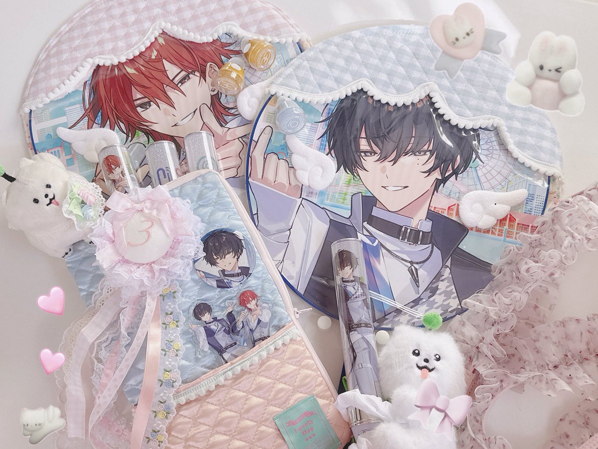 大昔に作ったうちわカバーとペンライトケースを発掘ᴗ ̫ ᴗ🎀🩵